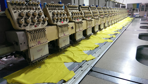 歐邁進(jìn)口繡花機車間